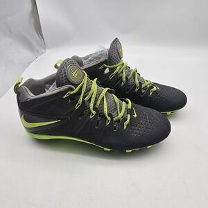 Nike Huarache Lacrosse Shoes Mens Size 11 Black Volt Cleats Spikes 616296-007